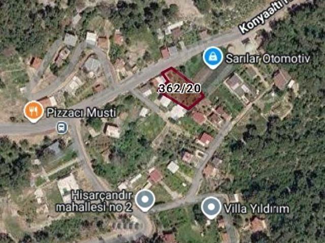 HİSARÇANDIR DA Satılık 1195 M2 YERLEŞİM YERİ İÇİNDE ARAZİ