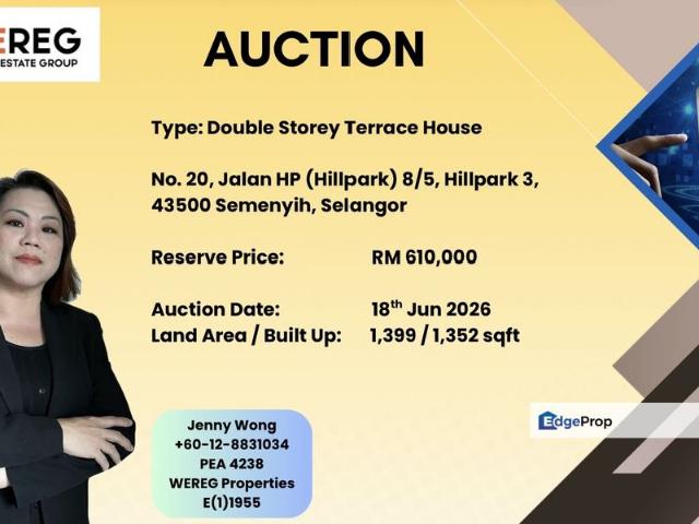 Hillpark 3, Semenyih, Selangor, Malaysia_Double Storey Terrace House FOR AUCTION