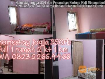 Homestay Yogya UGM dlm Perumahan Hartono Mall Minomartani UNY Maliobo 2KT AC Keluarga Harian Bulanan