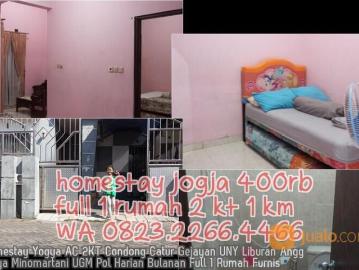 Homestay Yogya AC 2KT Condong Catur Gejayan UNY Liburan Anggajaya Minomartani UGM Pol Harian Bulanan