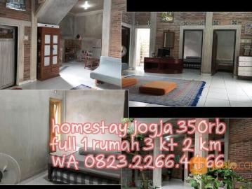 Homestay Yogyakarta Jakal km8 Murah Meriah Ma Bulanan Harian Furnis Keluarga Strategis 2KT Rombongan