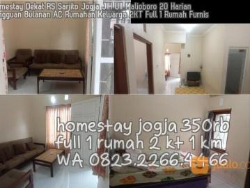 Homestay Dekat RS Sarjito Jogja JIH UII Malioboro 20 Harian Mingguan Bulanan AC Rumahan Keluarga 2KT