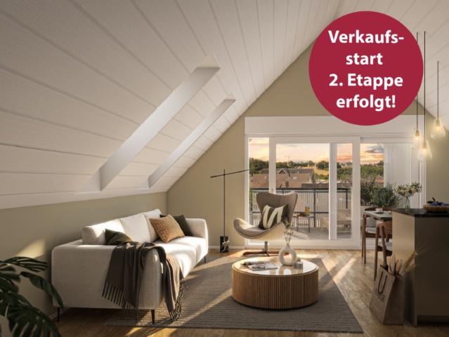 Hoch hinaus: moderne Dachwohnung mit besonderer Raumhöhe