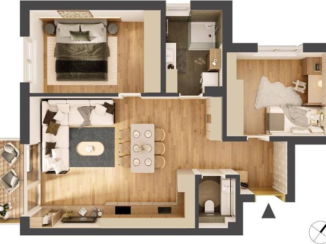 Hochwertige 3 Zimmer Neubauwohnung mit Balkon IW09