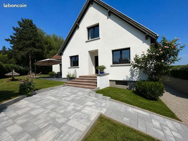 Hoenheim – dans un ecrin de verdure sans vis a vis – superbe maison 232 m² terrain 7,88 ares beau jardin sous sol amenage – garage double – 2