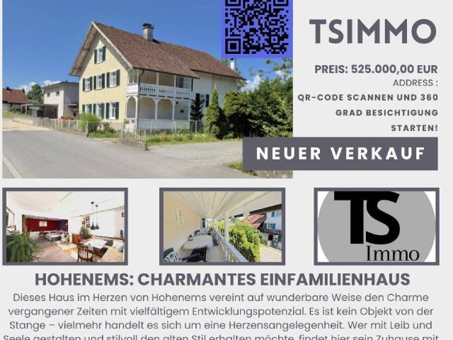 Hohenems: Charmantes Einfamilienhaus mit ca. 160m2 Wohnfläche