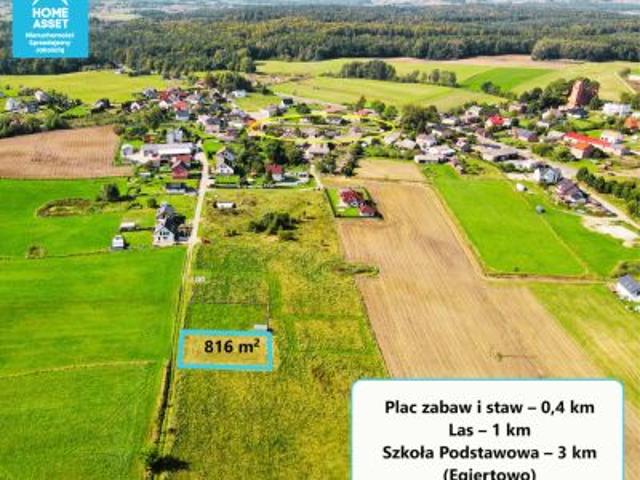 Hopowo, ul. Ochotnicza, 816 m² Działka