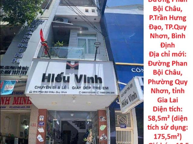 Hot –chính chủ bán gấp nhà mặt tiền đường phan bội châu, p. Trần Hưng Đạo, TP. Quy Nhơn, Bình Định