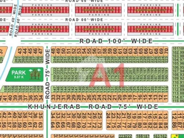Hot Deal: 1 Kanal Plot on 75 Ft Wide Road for Sale in A1 Block, LDA City Lahore on Easy Installments