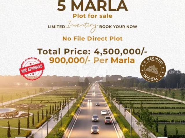 Hot Location 5 Marla Plot for Sale Near Alipur Farash