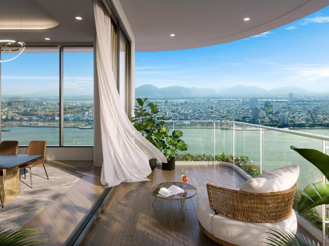 HOT VIEW Sở hữu căn 2 phòng ngủ tại The Legend Đà Nẵng. 90 m2 view Cầu Rồng, pháo hoa giá từ 15 tỷ, tầng 26 GDDA Hương Rebecca 0903 407 925