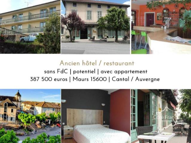 Hôtel à Maurs 15600 sud Auvergne, contre l'Aveyron et le Lot. 1700m² Maurs
