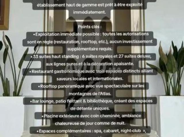 Hôtel boutique 5 à vendre à Marrakech