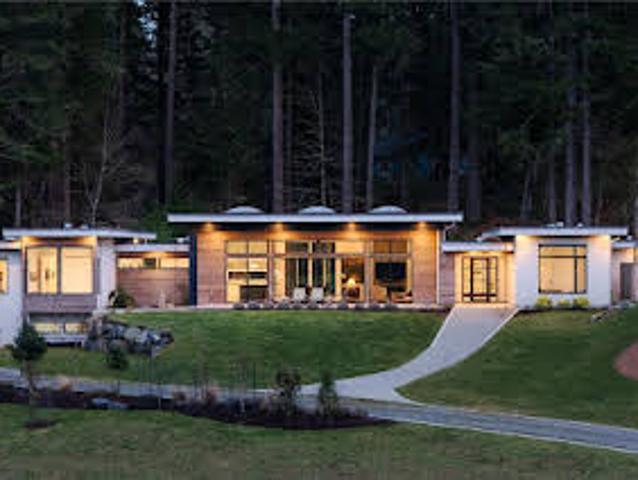 Contemporary house with garden