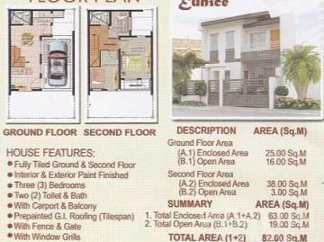 House and Lot for SALE Eunice in Collin Ville Batong Dalig Kawit, Cavite