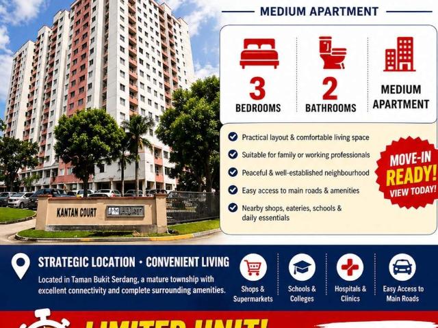 House for rent at kantan court nearby taman bukit serdang