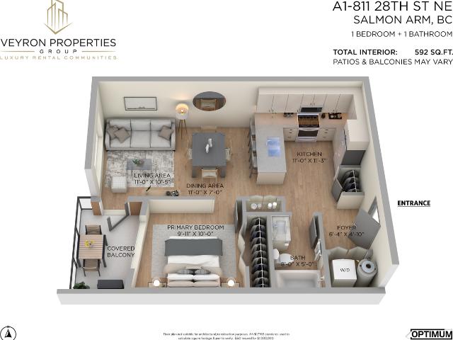 Hub Residences 1 Bedroom Apartment for Rent at 811 28 St Ne, Salmon Arm, BC V1E 2S7