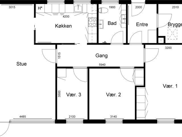 Hyggeligt parcelhus med lukket have i Breum