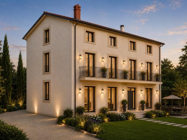 HYPER CENTRE CRAPONNE IMMEUBLE 180 m2 À RÉINVENTER AVEC TERRAIN ET STATIONNEMENTS