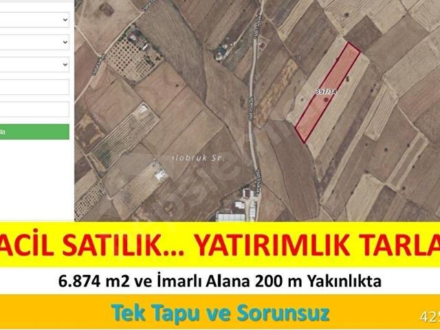 İmarlı Alana Çok Yakın Acil Satılık Yatırımlık Tarla