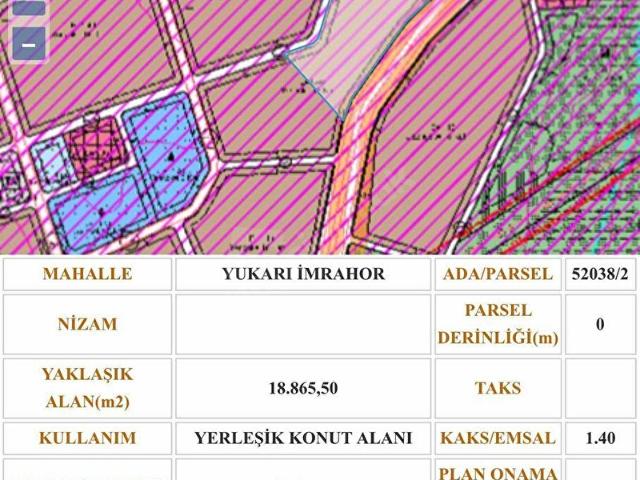 İMRAHOR'da 1.40 EMSAL İMARLI SATILIK ARSA