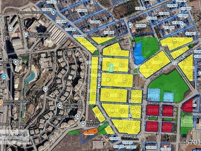 İNCEK TEK YAPI SİTESİ 345 m 0,50 EMSAL SATILIK ARSA