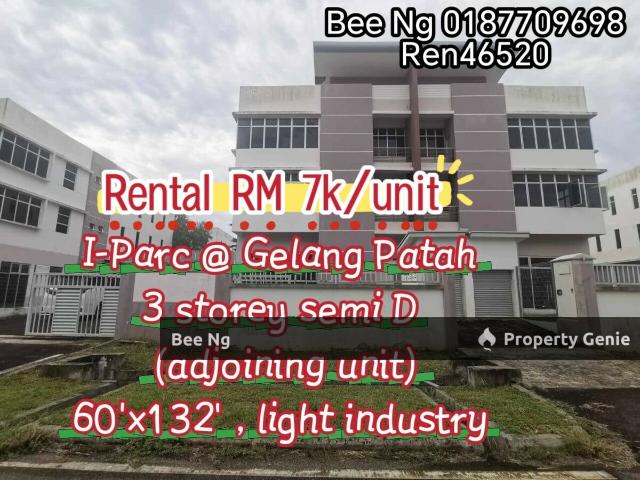 I Parc Gelang Patah PTP / 3 Storey Semi Detached Factory
