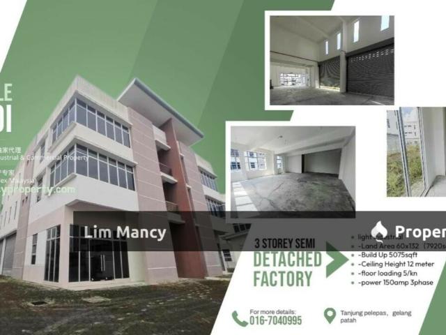 I Parc Tanjung Pelepas Three Storey Semi Detached Light Industrial Factory