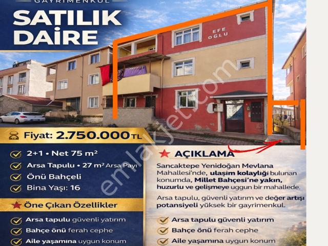 İstanbul Sancaktepe Yenidoğan Satılık 2+1 Daire