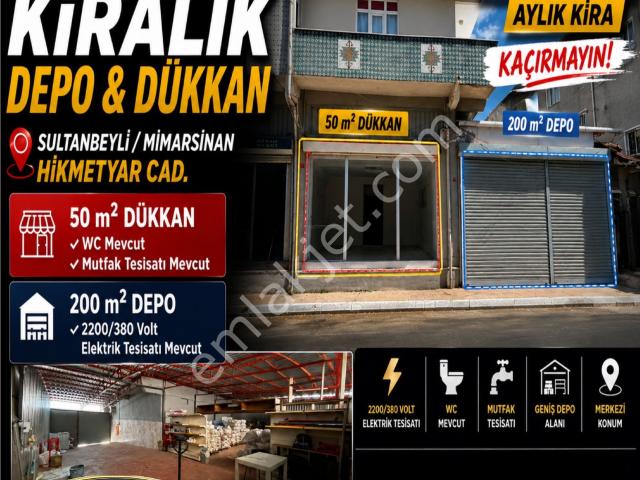 İstanbul Sultanbeyli Mimarsinandakira Lık 50 M2 Ofis, 200 M2 Depolu