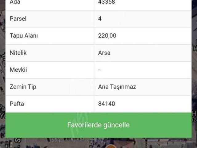 İSTANBUL YOLUNA 50m Mesafede 220m2 Satılık Arsa