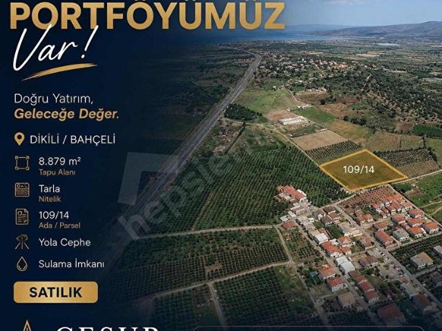 İZMİR DİKİLİ BAHÇELİDE SATILIK TARLA