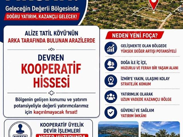 İZMİR YENİ FOÇADA YATIRIM FIRSATI!