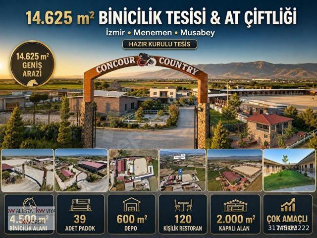 İzmir Menemen'de Satılık Binicilik Tesisi ve Çiftlik 14.625 m