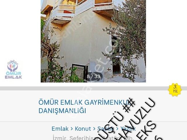 İzmir Seferihisar Ömür Beldesi Havuzlu Veya Denizesıfır Sitede Satılık Tripleks