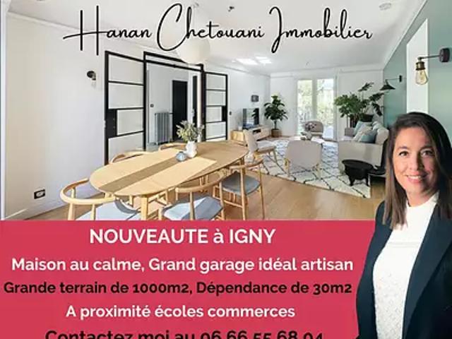 Igny 91430 Achat / Vente maison 7 pièces t7 jardin