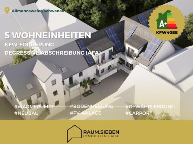 Ideal für Kapitalanleger * 5% Degressive Afa * Neubau 2024 * KFW40+ Förderung * Allmannsweier