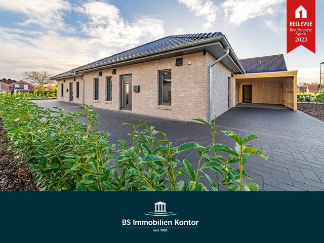 Idealer Altersruhesitz! Schlüsselfertige Neubau Bungalow E02 mit Terrasse und Gartenanlage in ruhiger Wohnlage!