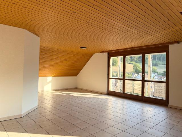 Idyllische Dachwohnung mit zwei Balkonen !