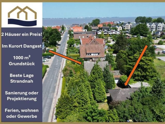 Ihre Idee zum Umbau: Großes Grundstück mit 2 Häusern mitten in Dangast Gewerbe möglich!
