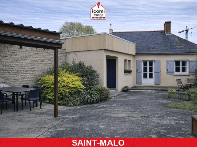 ILE ET VILLAINE Saint Malo 35400 A VENDRE MAISON T4 DE 90M² AVEC HANGAR 40M² GARAGE 17M² PARKING 2/3 VOITURES TERRAIN CLOS DE +450M² ACTIVITES COMMERCIALES A ETUDIER