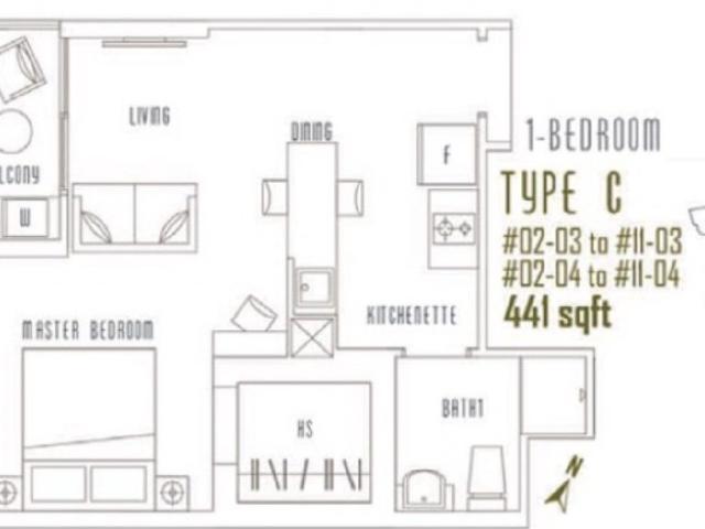 Illuminaire on Devonshire Apartment For Sale, $1,200,000, 1 Bed 1 Bath 463 sqft $2,592.00 psf