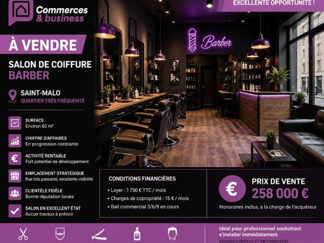 ILLE ET VILAINE/ SAINT MALO / SALON DE COIFFURE, BARBER
