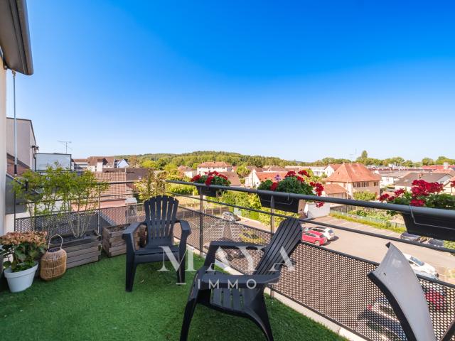 Illfurth, appartement de 74m2 avec un balcon et un garage double