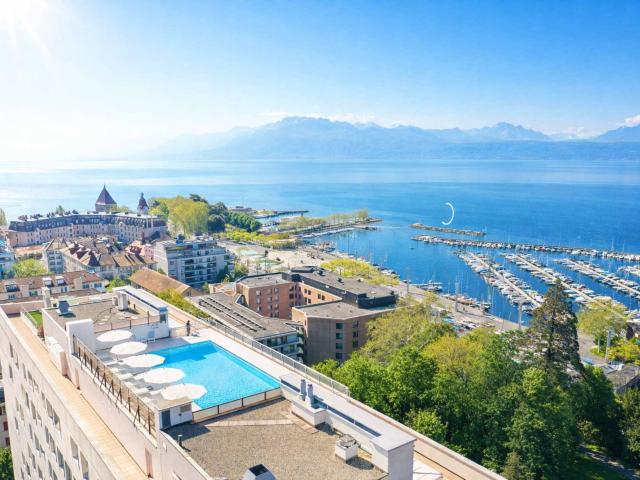 Im Herzen von Ouchy, luxuriöse 7 Zimmer Wohnung mit Blick auf den See