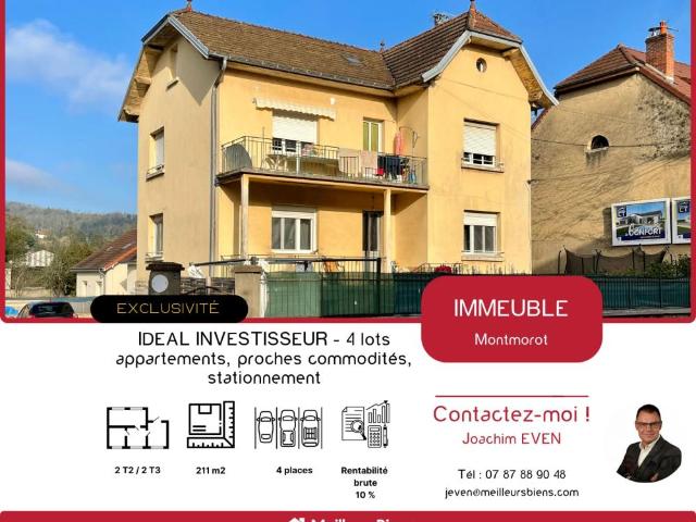 Immeuble à Montmorot 4 appartements Proches commodités