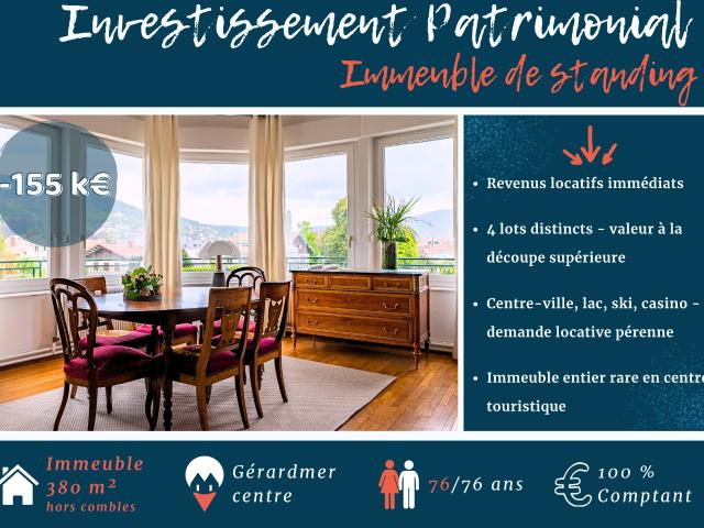 Immeuble de caractère Gérardmer centre Décote 20 %