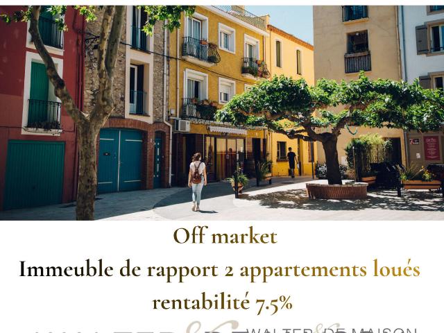Immeuble de rapport Argelès sur Mer ? 2 appartements loués ? Rentabilité 7,5%