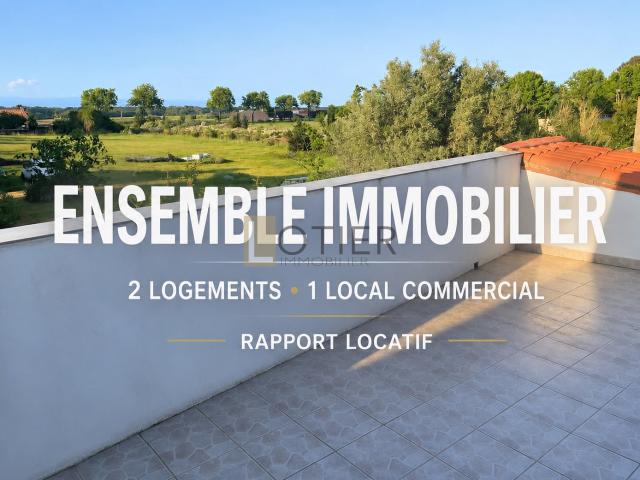 Immeuble de rapport: ensemble de 3 lots loués 218m² Capendu