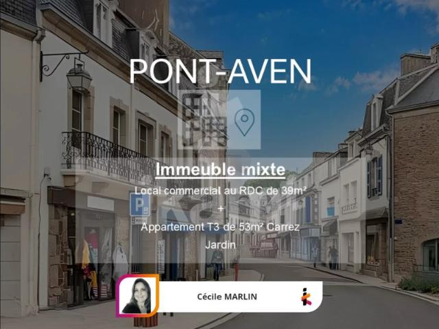 Immeuble Mixte 91 m2 Centre ville de Pont Aven Local comme
